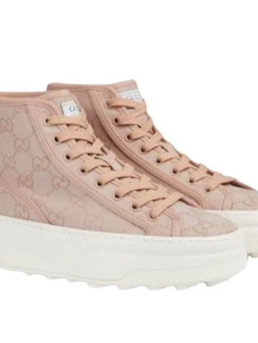 Gucci Pink GG Canvas Low-Top Sneakers